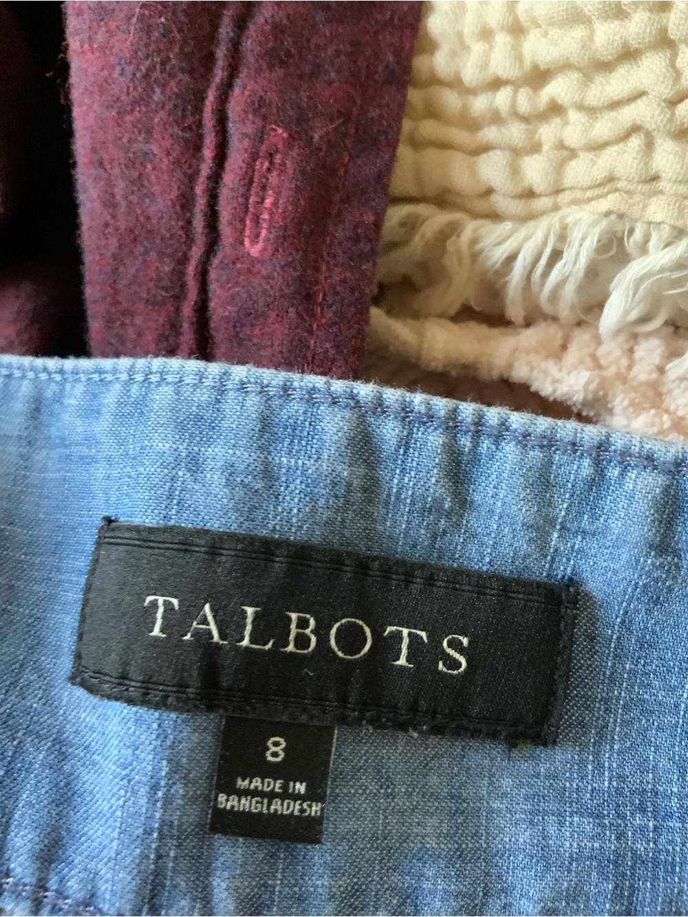 Talbots Chambray Button-Front Circle Skirt in Light Blue - Picture 6 of 6